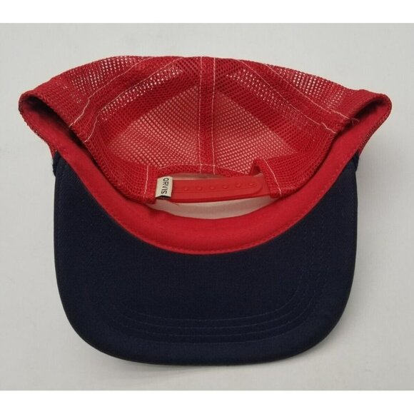 Orvis Red Blue White Adult Trucker Mesh Fishing Trucker Hat Mens Snapback OSFA - Picture 5 of 9